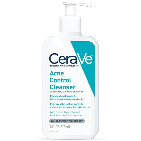 CeraVe Acne Control Cleanser Salicylic Acid 2% Oil Absorbing Technology - 237ml
